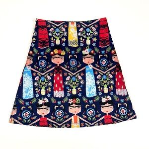 Printed A-line Skirt